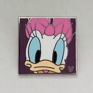Disney Pin Trading Daisy Duck Character Square Faces Hidden Mickey Pin